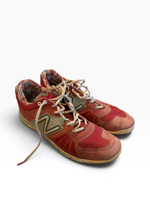 Vist Large View of Product Image Which is Used New Balance BB/SB Cleats Red Senior 11