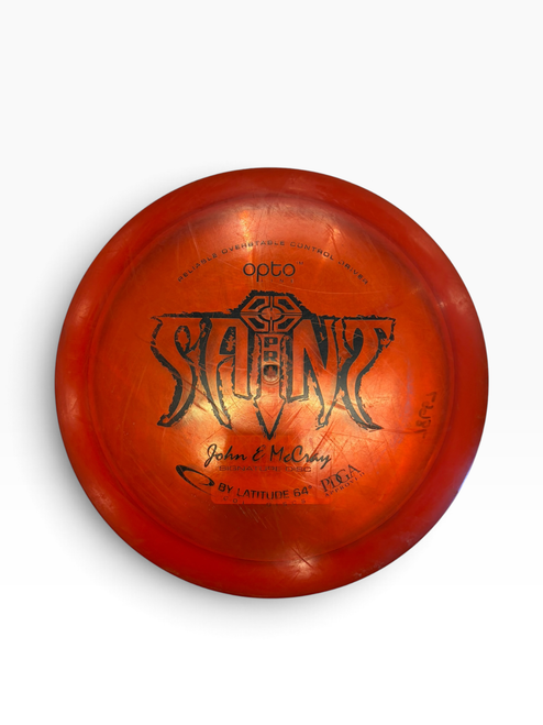Vist Large View of Product Image Which is Used Latitude 64 OPTO SAINT PRO Disc Golf Driver Red