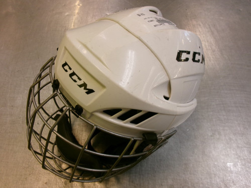 Vist Large View of Product Image Which is Used CCM FL40 NON CERT Helmet Cage Combo White XS