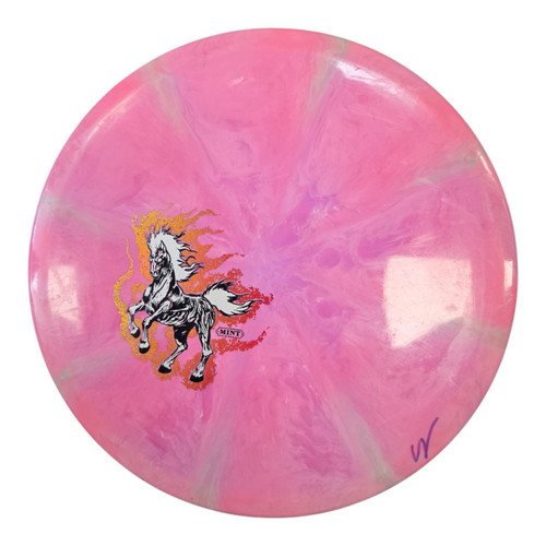 Vist Large View of Product Image Which is Used Mint MUSTANG Disc Golf Mid Range Pink 177g