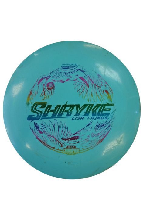 Vist Large View of Product Image Which is Used Innova STAR SHRYKE Disc Golf Driver Green 168g