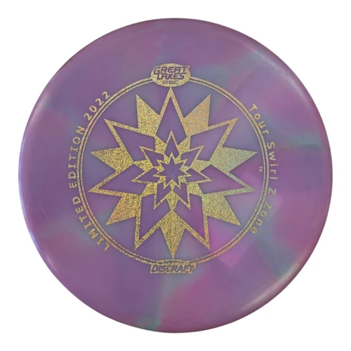 Vist Large View of Product Image Which is Used Discraft ZONE Disc Golf Putter Purple 177g
