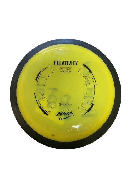 Vist Large View of Product Image Which is Used MVP NEUTRON RELATIVITY Disc Golf Driver Yellow