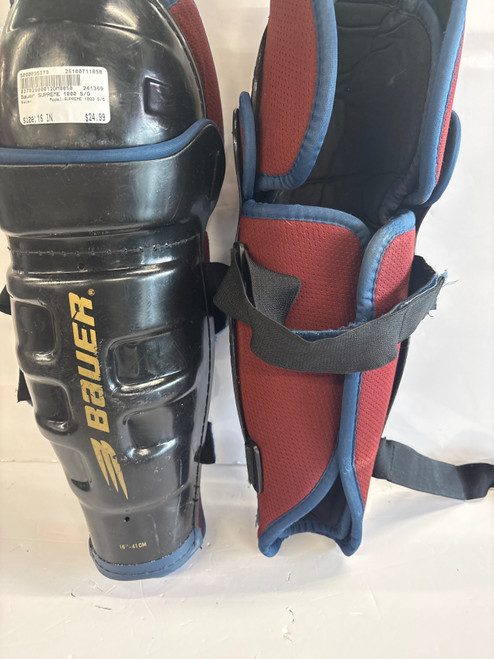 Vist Large View of Product Image Which is Used Bauer SUPREME 1000 S/G Senior Shin Guards None 16"