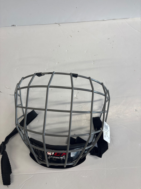 Vist Large View of Product Image Which is Used CCM Hockey Wire Mask Grey MD