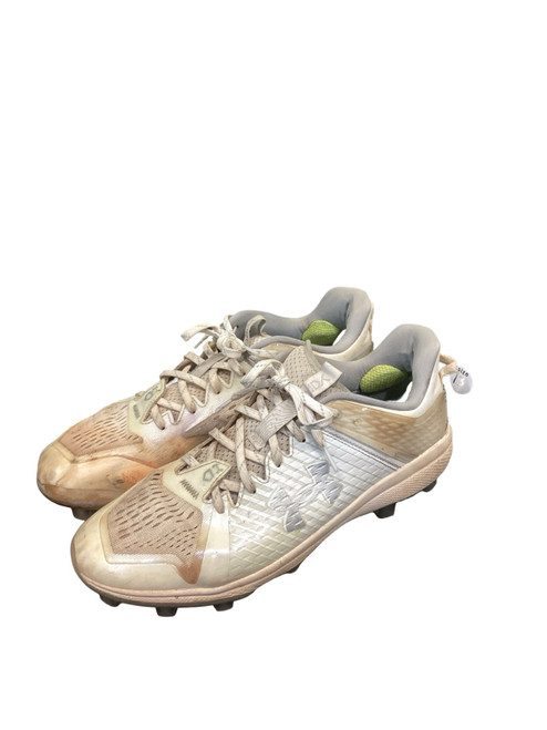 Vist Large View of Product Image Which is Used Under Armour YARD BASEBALL CLEATS BB/SB Cleats White Senior 13