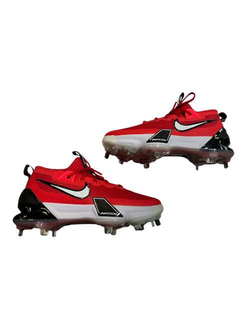 Vist Large View of Product Image Which is Used Nike TROUT METAL CLEATS BB/SB Cleats Red Senior 7.5