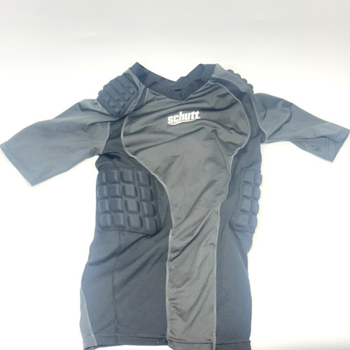 Vist Large View of Product Image Which is Used Schutt PADDED UNDER SHIRT FB Top Youth Black LG