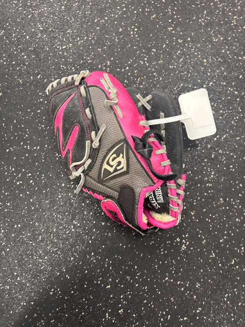 Vist Large View of Product Image Which is Used Louisville Slugger DV14-HP BB/SB Glove RH Throw Pink 10 1/2"
