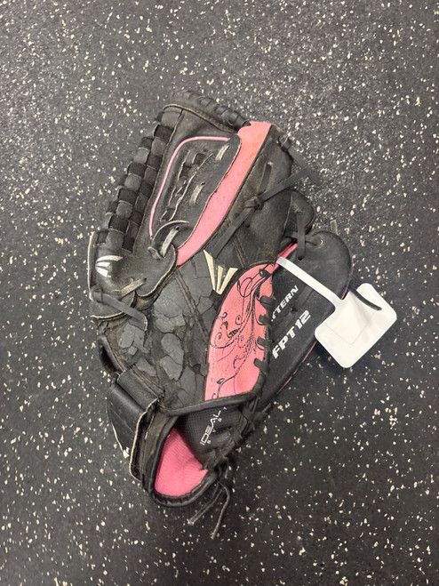 Vist Large View of Product Image Which is Used Easton FPT12 BB/SB Glove RH Throw Black 12"