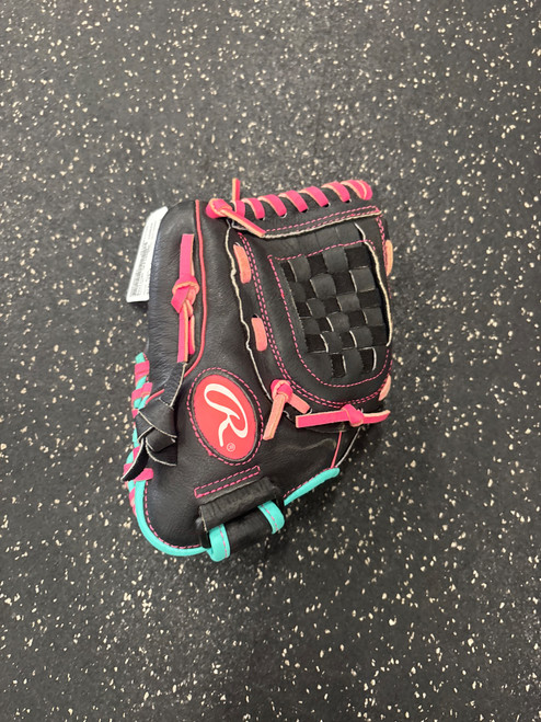 Vist Large View of Product Image Which is Used Rawlings HFP105BBP BB/SB Glove LH Throw Black 10 1/2"