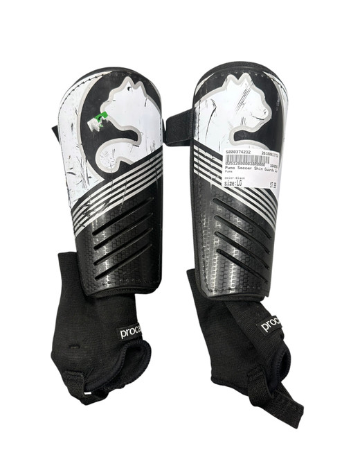 Vist Large View of Product Image Which is Used Puma Soccer Shin Guards Junior Black LG