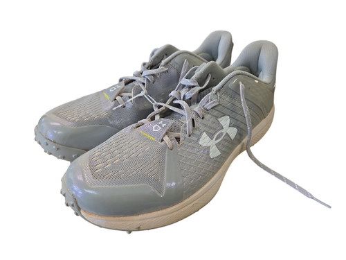 Vist Large View of Product Image Which is Used Under Armour BB TURF BB/SB Cleats Grey Senior 12.5