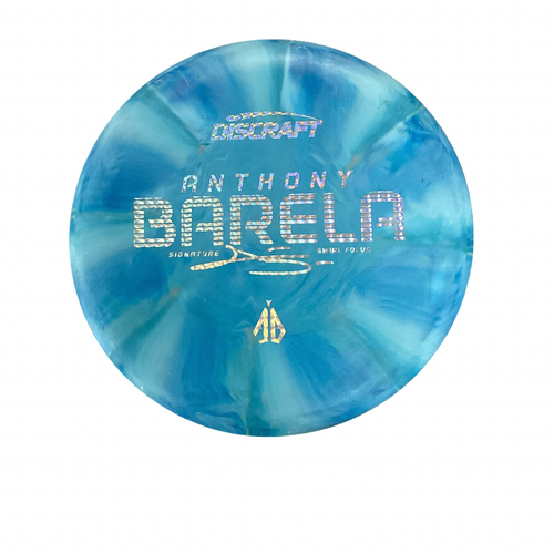 Vist Large View of Product Image Which is Used Discraft ANTHONY BARELA SWIRL FOCUS Disc Golf Putter Royal Blue 173g