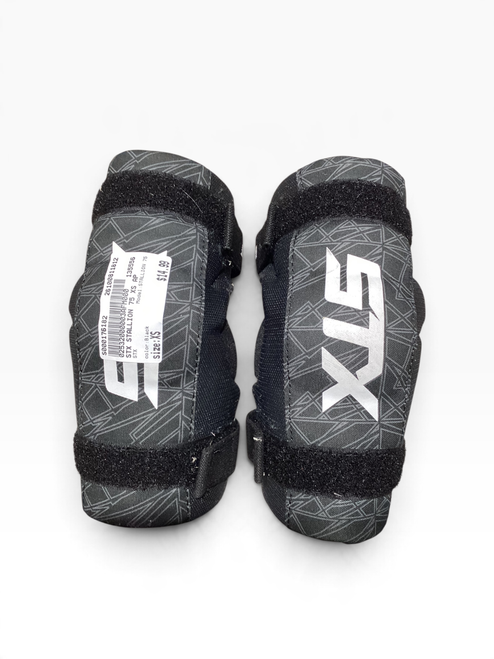 Vist Large View of Product Image Which is Used STX STALLION 75 Lacrosse Arm Pads/Guards Black XS