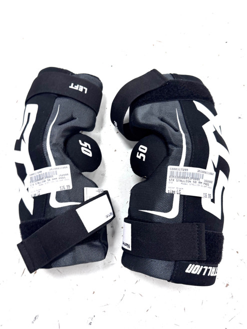 Vist Large View of Product Image Which is Used STX STALLION 50 ARM PADS Lacrosse Arm Pads/Guards Black LG
