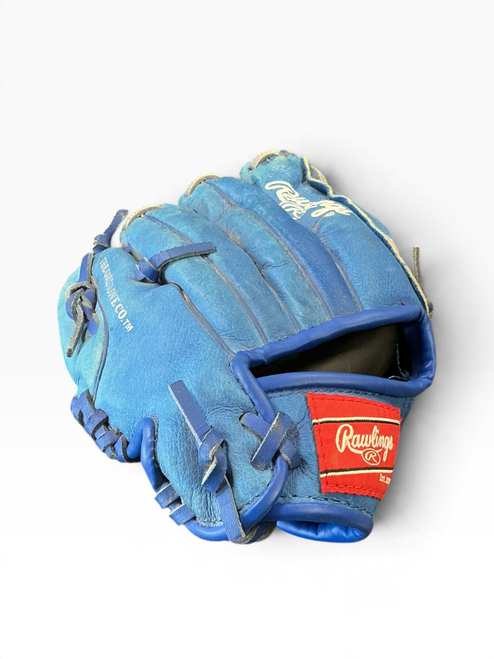 Vist Large View of Product Image Which is Used Rawlings H950R BB/SB Glove RH Throw Royal Blue 9 1/2"