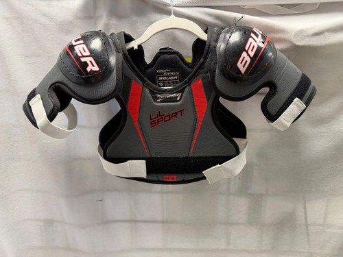 Vist Large View of Product Image Which is Used Bauer LIL SPORT Youth Shoulder Pads MD