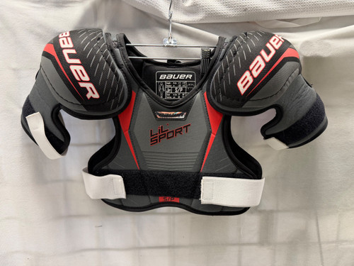 Vist Large View of Product Image Which is Used Bauer LIL SPORT Youth Shoulder Pads SM