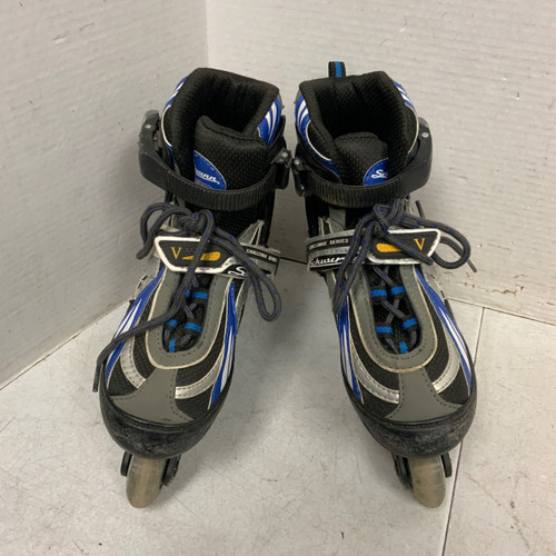 Vist Large View of Product Image Which is Used Schwinn CHALLENGE SERIES 1-4 Junior Rec Fitness Skates Royal Blue Adjustable