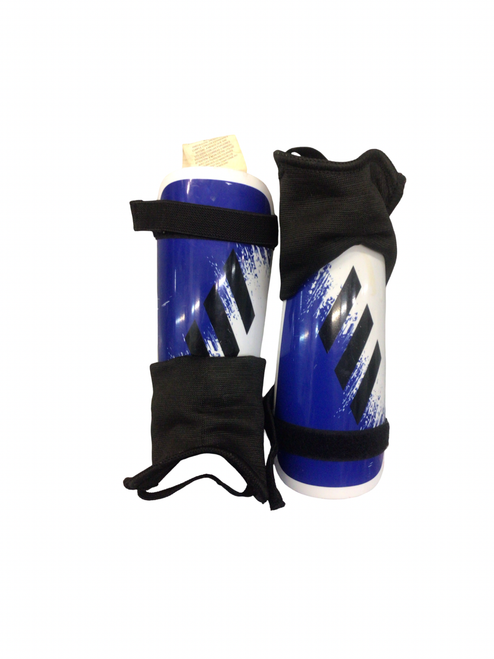 Vist Large View of Product Image Which is Used Adidas Soccer Shin Guards Junior Navy Blue MD