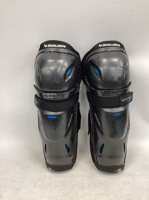 Vist Large View of Product Image Which is Used Bauer VAPOR VOLT Junior Shin Guards Black 11"