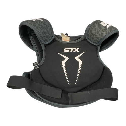 Vist Large View of Product Image Which is Used STX STALLION 75 Lacrosse Shoulder Pads Black LG