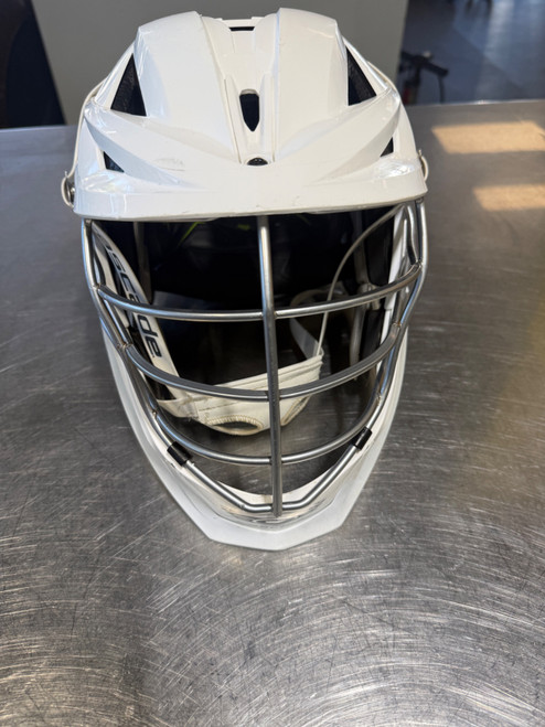 Vist Large View of Product Image Which is Used Cascade XRS-PRO Lacrosse Helmet White One Size