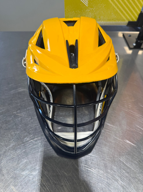 Vist Large View of Product Image Which is Used Cascade XRS-PRO Lacrosse Helmet Yellow One Size