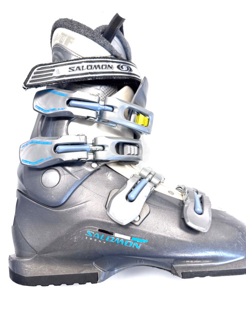 Vist Large View of Product Image Which is Used Salomon IRONY Womens DH Ski Boot Grey 250 MP - M07 - W08
