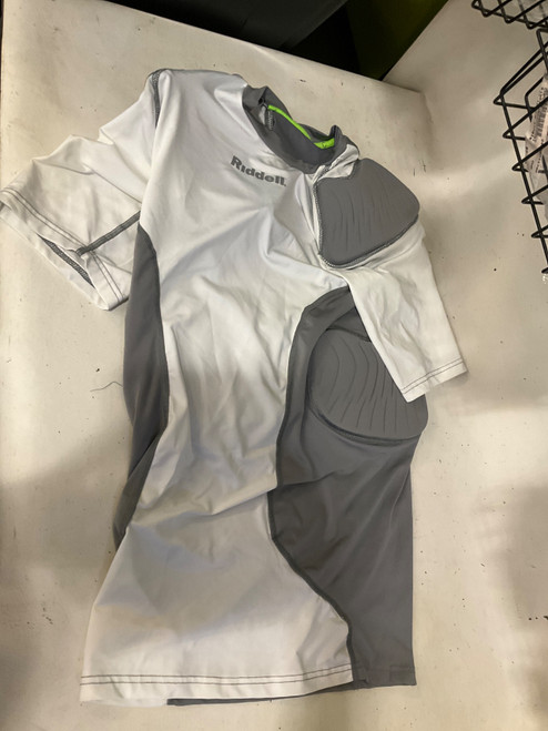 Vist Large View of Product Image Which is Used Riddell PADDED SHIRT FB Top Adult White MD