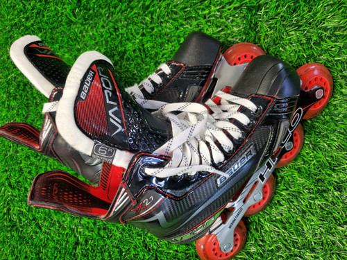 Vist Large View of Product Image Which is Used Bauer VAPOR X 2.7 Senior Rec Fitness Skates Black Senior 6