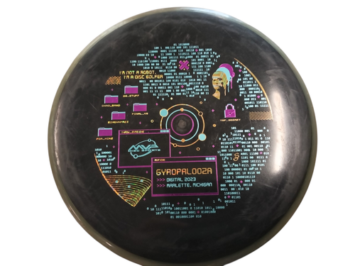 Vist Large View of Product Image Which is Used MVP HEX  Gyropalooza Disc Golf Mid Range Black