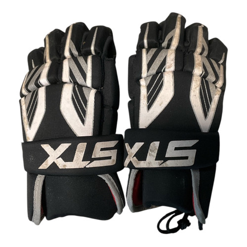 Vist Large View of Product Image Which is Used STX STINGER Lacrosse Gloves Junior Black 12"