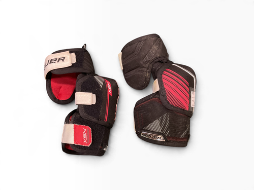 Vist Large View of Product Image Which is Used Bauer JR LG NSX Junior Elbow Pads LG