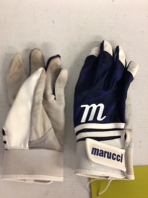 Vist Large View of Product Image Which is Used Marucci BB/SB Batting Gloves Navy Blue SM