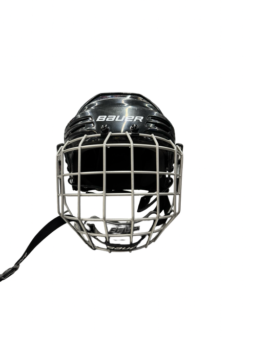 Vist Large View of Product Image Which is Used Bauer 2100JR Helmet Cage Combo Black SM