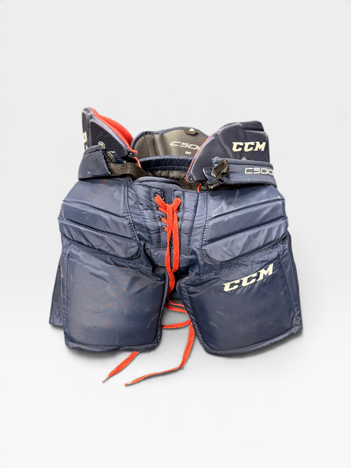 Vist Large View of Product Image Which is Used CCM C500 Inter Goalie Pant Navy Blue MD