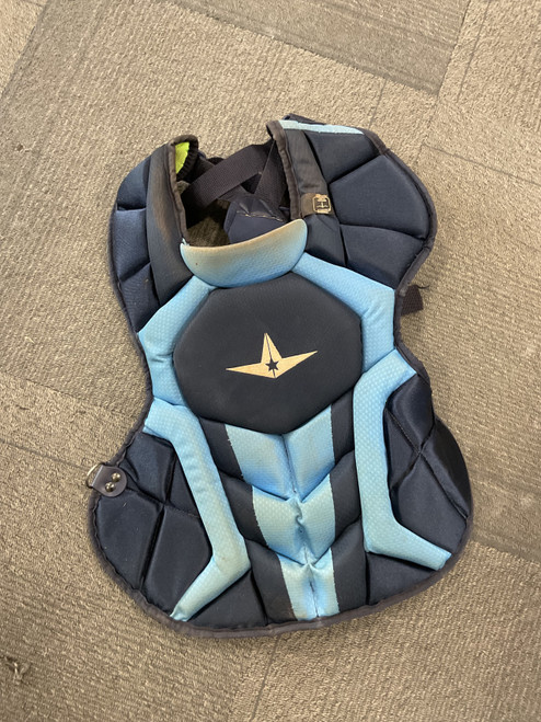 Vist Large View of Product Image Which is Used All-Star CPCC1216S7X CHEST PROTECTOR Catchers Chest Protector Navy Blue Intermed