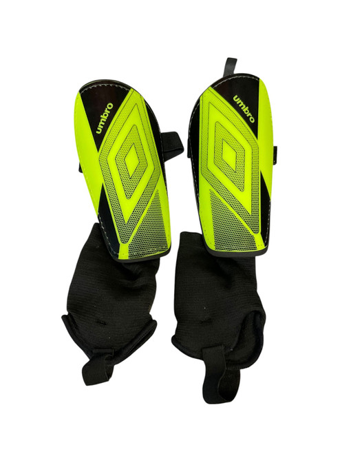 Vist Large View of Product Image Which is Used Umbro Soccer Shin Guards Adult Yellow LG