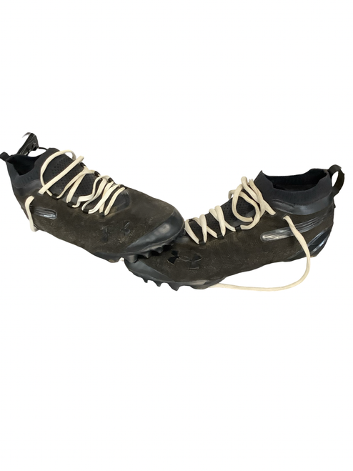 Vist Large View of Product Image Which is Used Under Armour Adult FB Cleats Black Senior 11.5