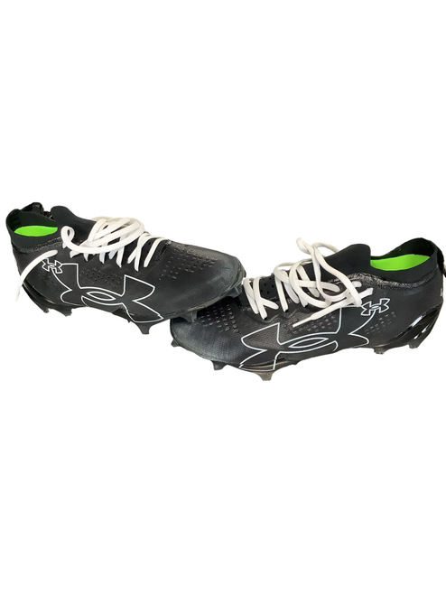 Vist Large View of Product Image Which is Used Under Armour Adult FB Cleats Black Senior 11