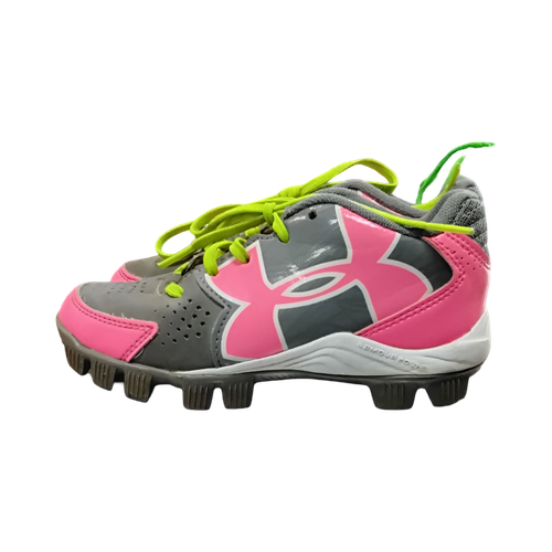 Vist Large View of Product Image Which is Used Under Armour AUTHENTIC BB/SB Cleats Pink Youth 12.0