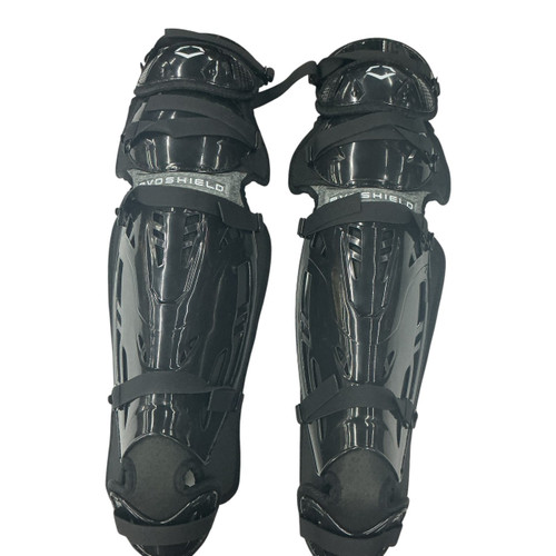 Vist Large View of Product Image Which is NEW Evoshield PRO SRZ LEG GUARDS 16IN Catchers Leg Guards Black Adult