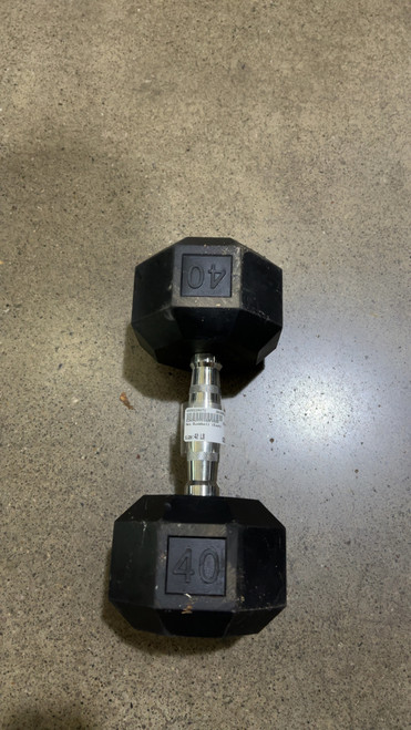 Vist Large View of Product Image Which is Used Hex Dumbbell (Each) 40 lb