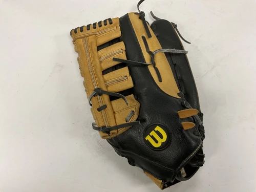 Vist Large View of Product Image Which is Used Wilson A360 A0360 Baseball Glove RH Throw Black And Natural 15"