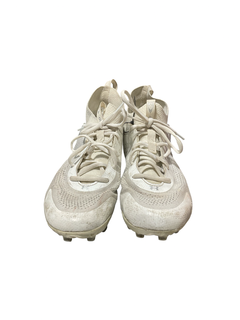 Vist Large View of Product Image Which is Used Under Armour Adult FB Cleats White Senior 9.5