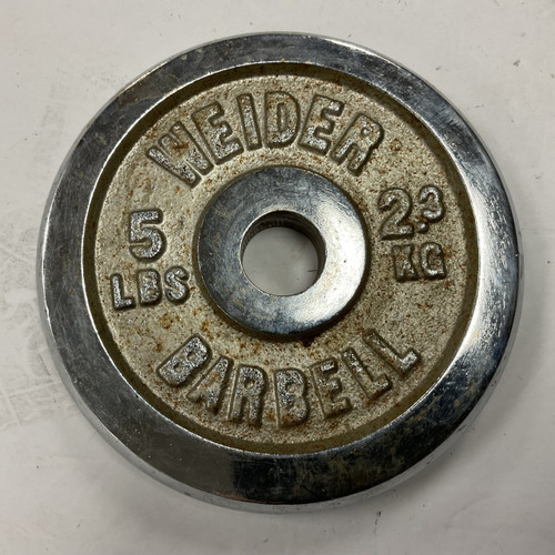 Vist Large View of Product Image Which is Used Weider Standard Plate Silver 5 lb