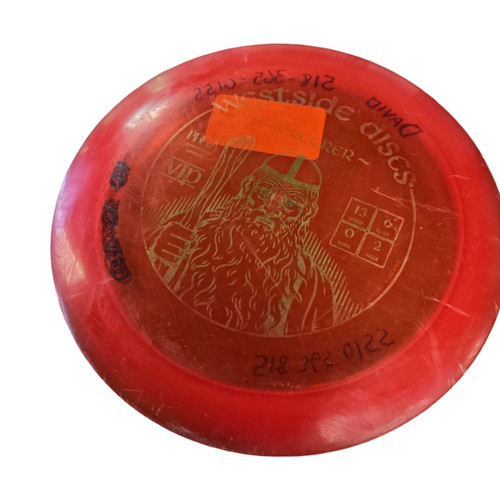 Vist Large View of Product Image Which is Used Westside SORCERER Disc Golf Driver Red