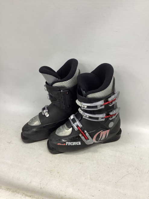 Vist Large View of Product Image Which is Used Tecnica RJ BOOTS Boys DH Ski Boot Black 210 MP - J02